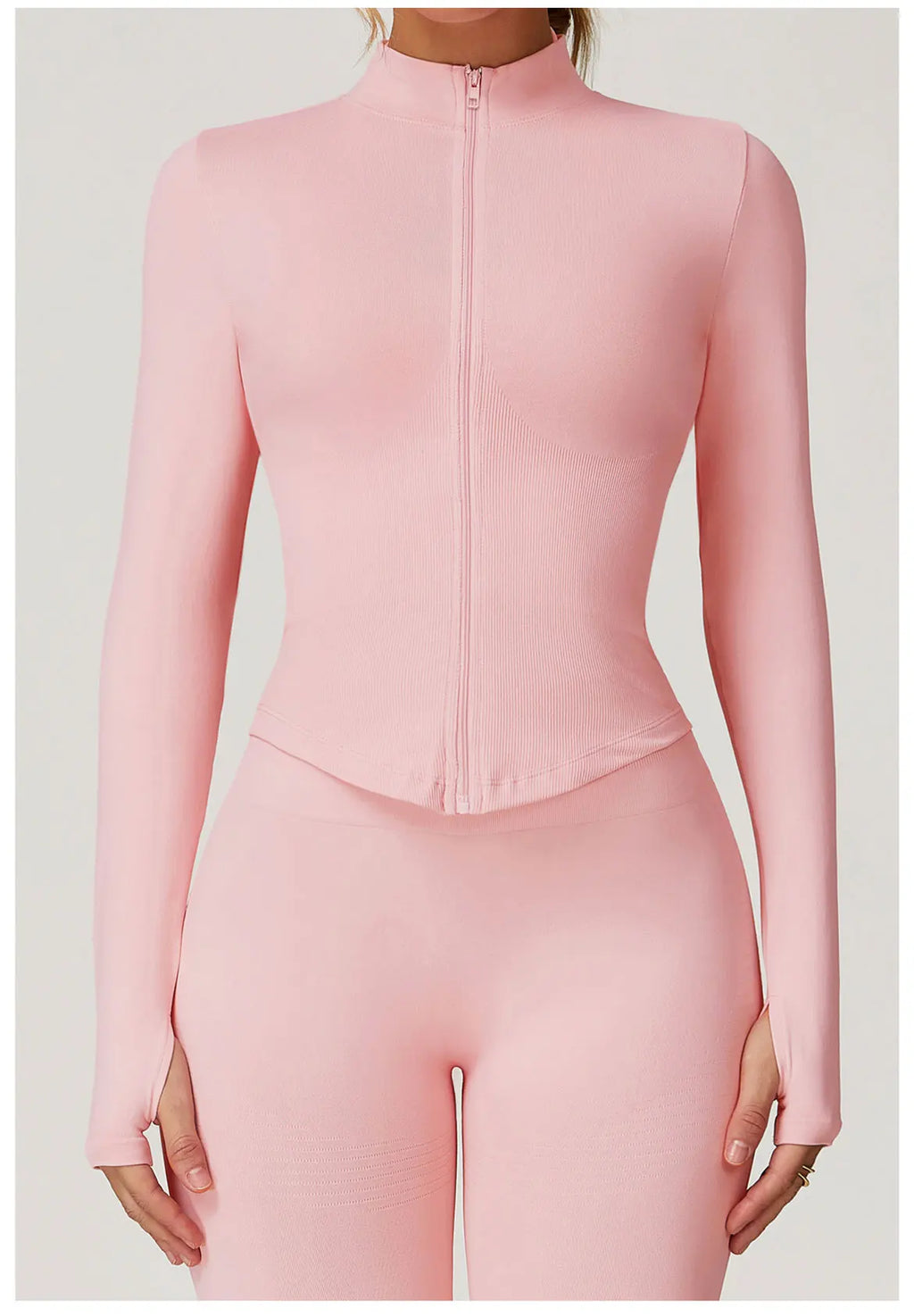 New Women Seamless Zipper Jacket Yoga Long Sleeved Gym Top Yoga Push Up Jacket Fitness Running Workout Sport Coat Women's Shirts