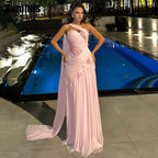 Sumnus Elegant Straight Pink Evening Dresses Sweetheart Beading Pleats Formal Occasion Dresses 👗 🔥