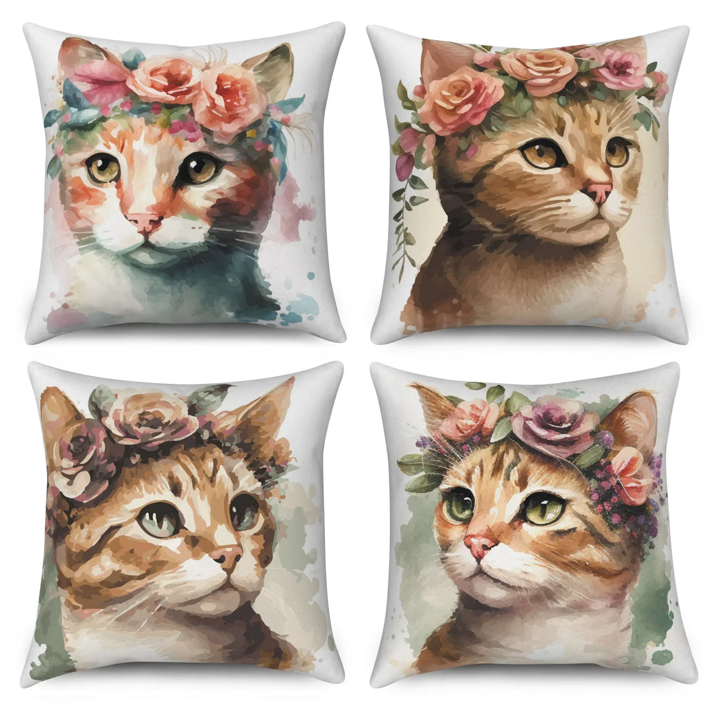 Modern Sofa Decorative Pillowcase Home Decor Set Cute Cat   Cushion Cover Throw Pillow