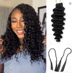 Brazilian Hair Kinky Curly Crochet Braiding Human Hair Deep Wave Crochet Human Hair Extensions Knotless Pre-Separated Crochet