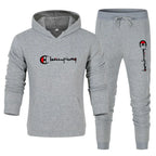 2026 Men's Tracksuit Hooded Sweatshirt+Sweatpants 2 Pcs Sets Sports Suit Casual Jogger Sportswear 2 Piece Male Streetwear Sets