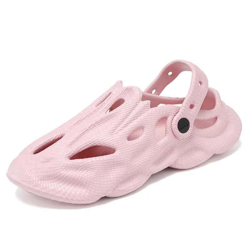 Litfun Summer Clogs Sandals For Men New Outdoor Soft Botton Beach Slippers Anti-slip EVA Garden Shoes Fashion Hollow Hole Shoes