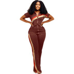 Tracksuit Women Pants Set Two Piece Set Autumn Winter Zipper Jacket Tops Suits Jogging Vintage Patchwork Outfits Y2k Streetwear