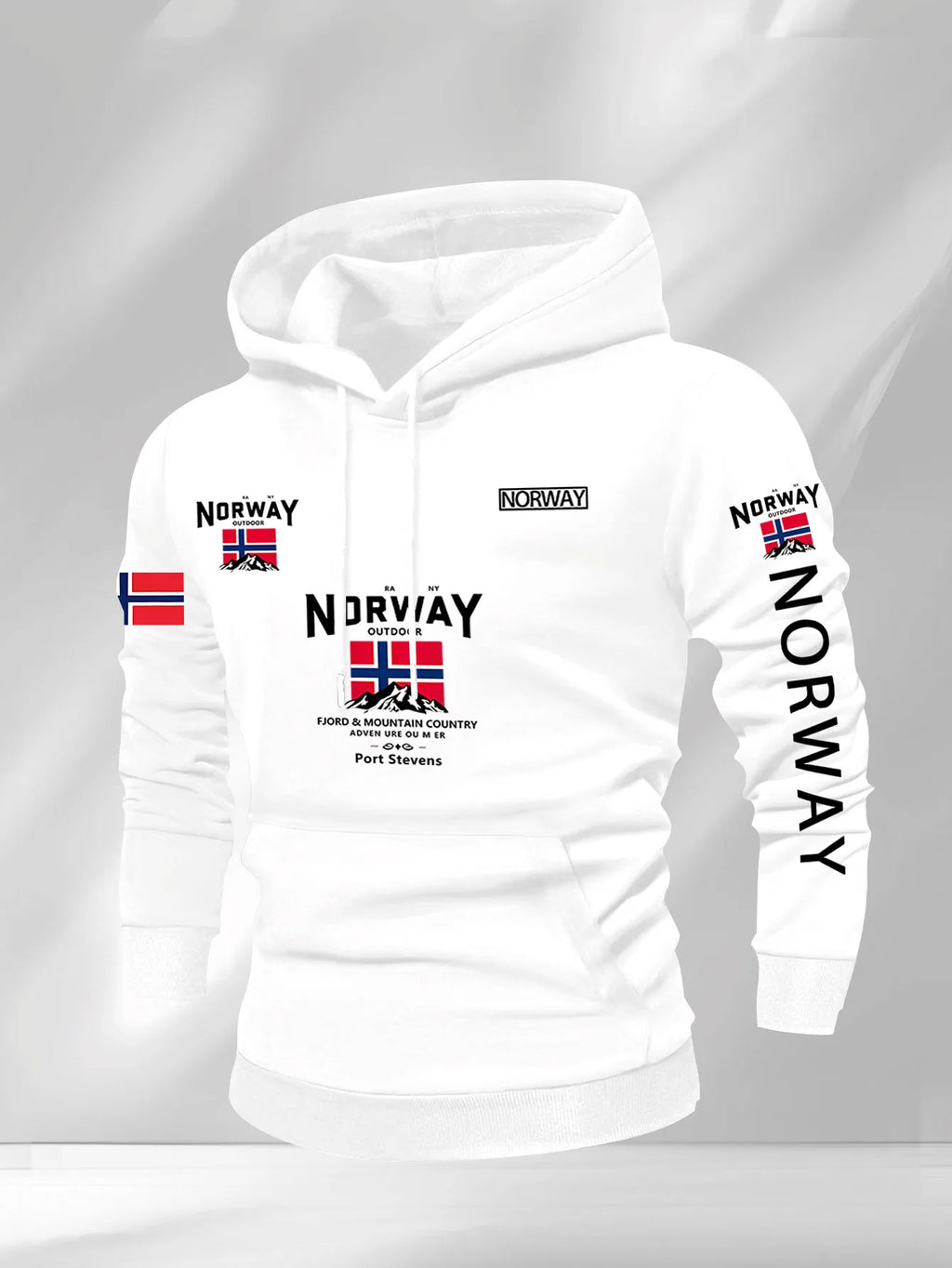 Norway Autumn winter models Men's Fleece windproof Warm 100%Cotton Oversized Hoodie Outdoor Commuter Men's High Elastic top