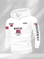 Norway Autumn winter models Men's Fleece windproof Warm 100%Cotton Oversized Hoodie Outdoor Commuter Men's High Elastic top