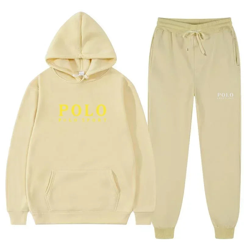 Autumn and Winter 2025 New Men's casual Set outdoor fashion jogging men's and women's hooded sweatshirt and pants 2-piece set Secondary image