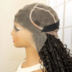 Full Lace Synthetic Box Braided Wigs Boho Braids Wig Black Women 40 Inches Synthetic Wig Afro Bohemian Braiding Hair