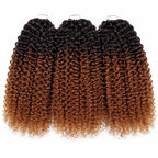 Pre Separated Kinky Curly Crochet Human Hair Extensions Knotless Miracle Knots TB30 Afro Kinky Feather Crochet Hair For Braids