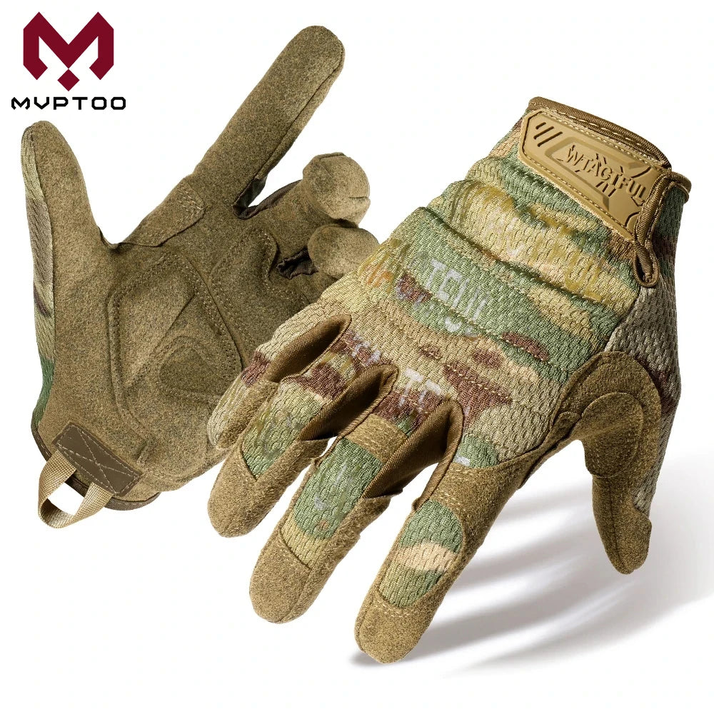TouchScreen Tactical Gloves Camouflage Paintball Shooting Airsoft Combat Hunting Shock-proof Full Finger Glove Bicycle Men Women