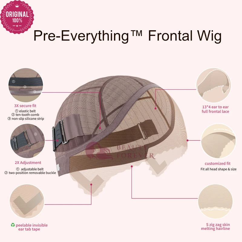 Beautyforever 3D Body Wave 7x5 Bye Bye KNOTS Glueless Wig Human Hair Ready To Wear Brazilian Human Hair Wig Fits All Size Heads