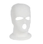 Windproof Full Face Knit Hats Custom SkiMask Men Warm Wool Balaclava embroidery Winter hats Knitted 3 Holes Ski Mask