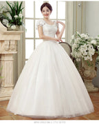New Plus Size Wedding Dress Slimming Floor-length Back Strap Lace Flower Wedding Dresses for Women White Dress Vestidos De Novia