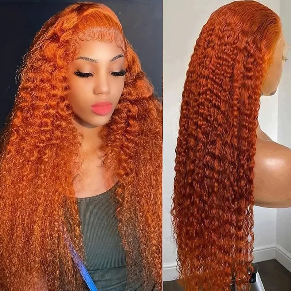 Rose Pink Small Curls Lace Front Wig 13x4 HD Deep Wave Frontal Wig for Women Synthetic Lace Frontal Wig Pre Plucked Daily