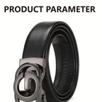 Men's Business Belt - Genuine High Quality Alloy Automatic Buckle Belt, Fashionable Buckle Fashionable Luxury Casual Belt