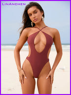 Sexy Women Swimsuit,Swimwear for Female High Waist Hot Spring Bathing Suit Bandage Beachwear Summer Swimming Winter Onsen Wear