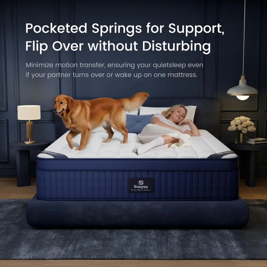 XL Mattresses, 12 Inch Twin XL Mattress in a Box, Medium Pocket Spring and Gel Memory Foam Hybrid Mattress for Superior Comfort