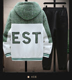 Winter Men's Sets Tracksuit Men Wool Hooded Sweatshirt Thicken Warm Sportswear Male Casual Suit Two Piece Sets