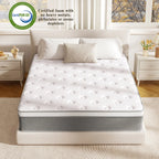 Twin XL Mattress, 12 Inch Twin XL Mattress in a Box Hybrid Design for Cooling Sleep Pressure Relief Supportive Fiberglass Free