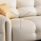 Italian Minimalist Sofa Modern Luxury Living Room Couch Straight Sofa Set Persons Genuine Leather Upholstered Furniture JT40