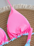 Brazilian Bikini Set Sexy Push Up Swimsuit Two Piece Triangle Tie Side Bottoms Beach Swimming Wear Bathing Suit Women