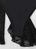 2026 Sexy Four-piece Women Swimsuit Long-sleeve Cover-up Swimwear Summer Solid Bikini Set Brazilian Beachwear Party bathing suit