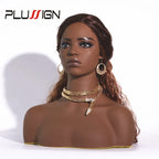 Mannequin Head For Wig African Dummy Head For Wig Doll Head With Anti Slip Hairnet Realistic Mannequin Head With Shoulders