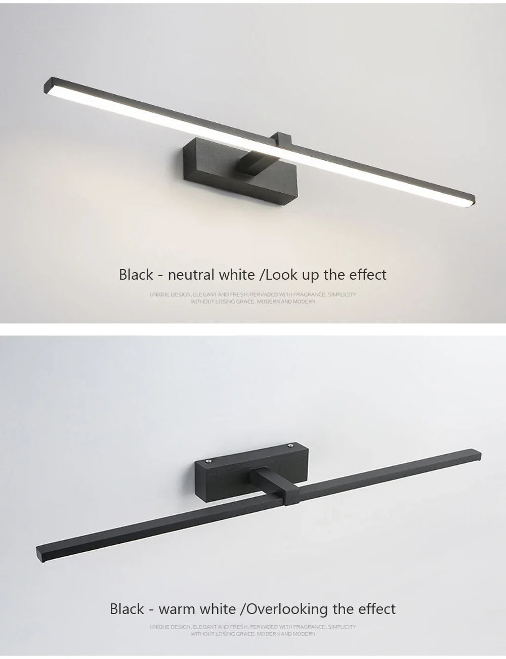 Modern LED Wall Light Bathroom Hardwares Wall Lamp Three Colors Lights Aluminum Led Bathroom Bath Mirror Line Lamp Make Up light