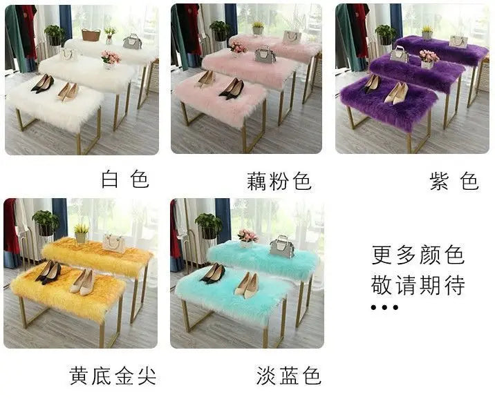 Korean Style Long Hair Cushion Window Decoration Plush Bag Clothing Plush Decorating Shelf Display Cabinet Makeup Table Mats
