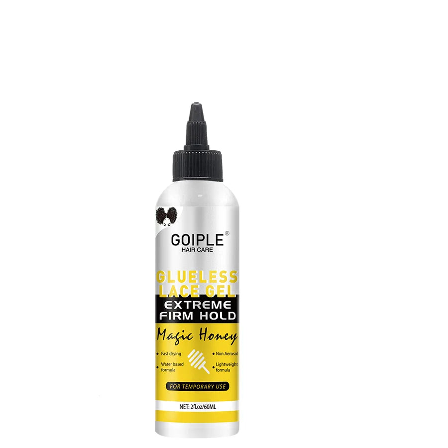 GOIPLE 2fl.oz Washable Glue Less Lace Gel Extreme Firm Hold Fast Drying Natural Wig Formula Adhesive for Temporary Use