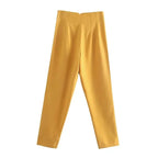 HXAO Fashion Office Wear High waist Pants for Women Formal Pants Office outfits Pencil Trousers Black Pink White Ladies Pants