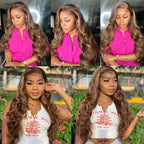 13x4 13x6 HD Lace Front Wigs 200% Density P4/27 Highlight Body Wave Human Hair Wigs 36 Inch Pre Plucked Brazilian Human wigs