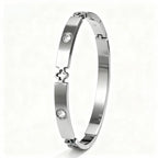 ZAKOL 5/1pcs Creative Stainless Steel Four-leaf Flower Bracelet Set for Women Buling Zirconia Inlaid Fashion Stackable Jewelry