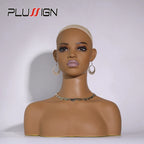 Mannequin Head For Wig African Dummy Head For Wig Doll Head With Anti Slip Hairnet Realistic Mannequin Head With Shoulders
