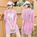 Korean Bikini Sets Women Vacation 3 Pieces Summer Popular New Fashion Beachwear Chic Slim Sexy Swimsuits High Waist Soft Ladies