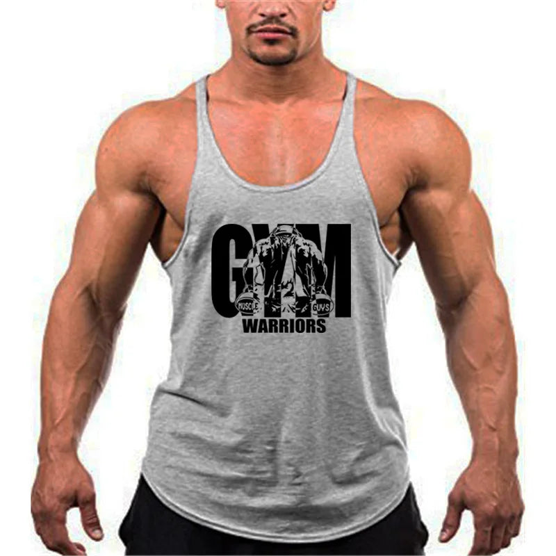 Gym Bodybuilding Tank Tops Fashion Y-back Suspenders Vests Cotton Breathable Sleeveless Singlets Mens Fitness Muscle Sport Shirt Secondary image