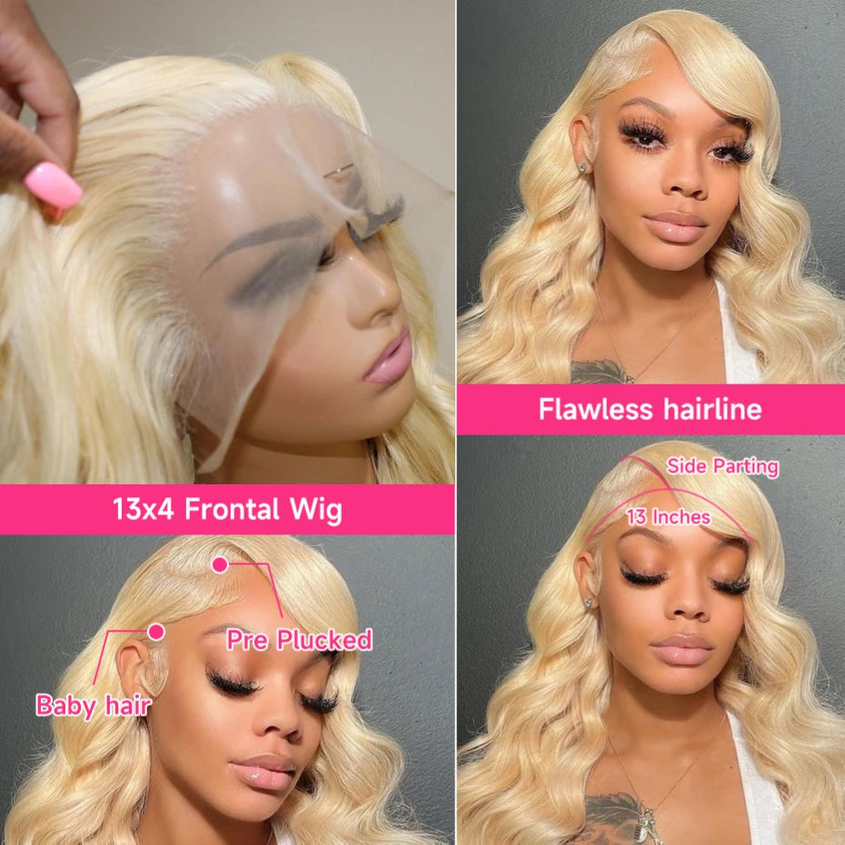 Body Wave 360 Lace Frontal Wigs 613 Human Hair Wig Vietnamese Raw Hd Lace Frontal Wig 13x6 Preplucked 13x4 Blonde Lace Front Wig
