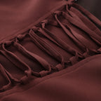 Sexy Backless Ruched Mini Dress Women Elegant Tapered Straps Square Collar Sleeveless High Waist Dresses 2025 Lady Party Gown