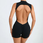 2026 Yoga Jumpsuit Fitness Sports Overalls Gym Clothing Set Wear Pilates Workout Clothes Women Short Sleeves Outfit Activewear
