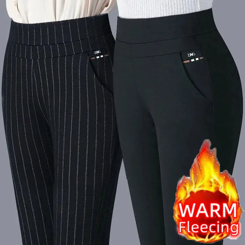 Thin & Thick Warm Winter Pencil Pants Womens Snow Plush Strench Lady OL SkinnyTrousers Femal Thichen Slim  Clothing Leggings Main image