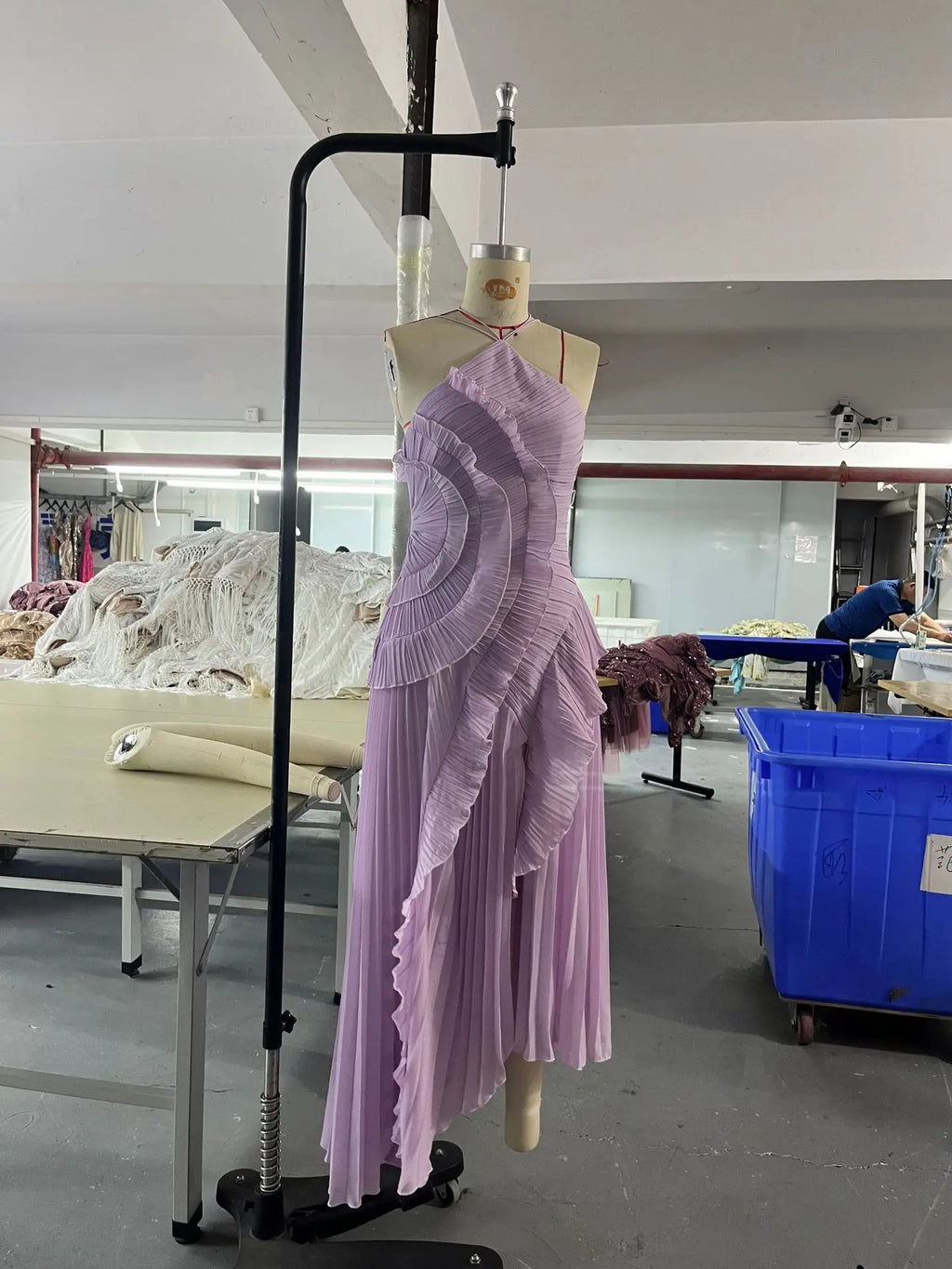 Chic Elegant Lotus Edge Maxi Dress Slim Fit Backless Lace Up Halter Robes Sleeveless Party Vestidos 2026 Nw Lady Vacation Gowns
