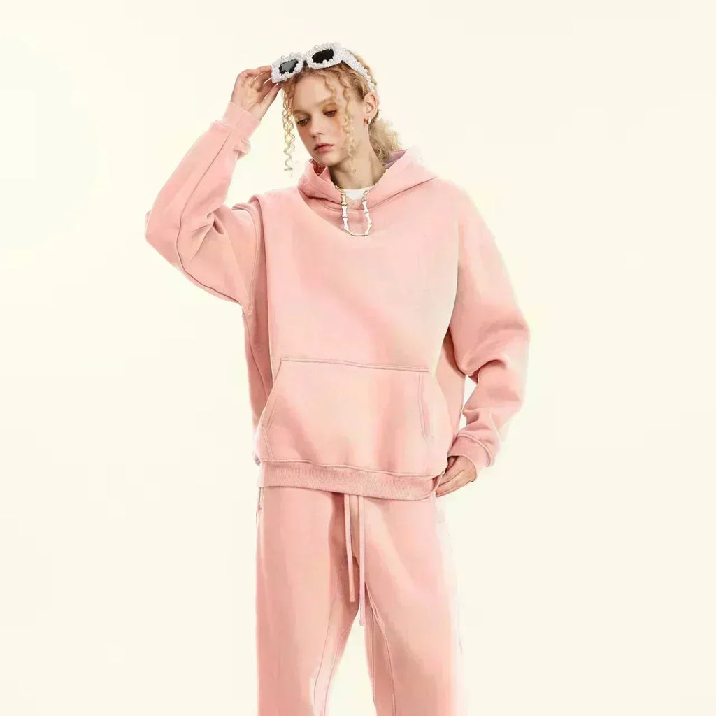 Men's hooded sweatshirt for autumn and winter warm and windproof comfortable long sleeved top jogging hooded sweatshirt hoodie
