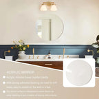 Bathroom Mirror Frameless Bathroom Wall Mirror Stickers Adhesive Bathroom Vanity Mirrors Waterproof Room Wall Decor For Bathroom