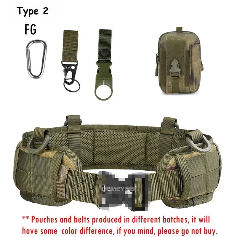 Tactical Padded Belt Airsoft CS Combat Molle Airsoft Girdle Duty Paintball Waist Belts War Game Hunting Accessories