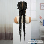 Twist Braided Wigs Synthetic Lace Front Handmade Knotelss Braided Lace Wigs Natural Braidis Wigs with Baby Hair for Black Women