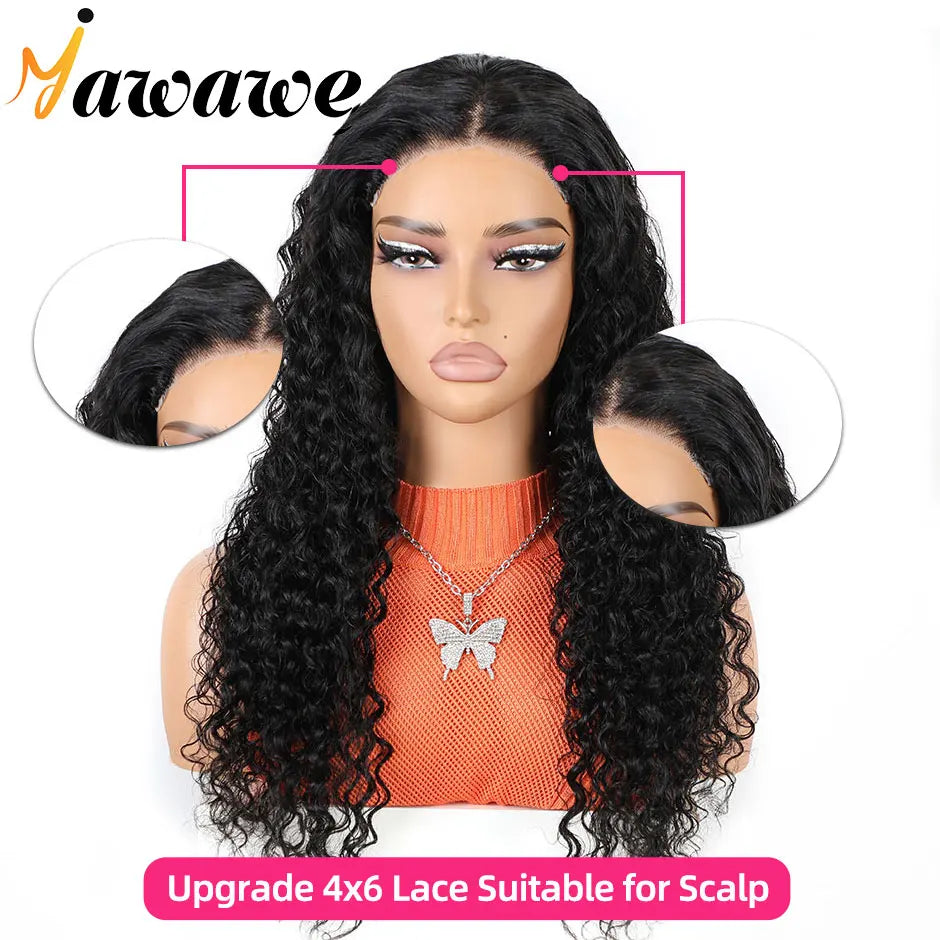 Yawawe Hair Glueless preplucked Deep wave human wigs ready to go HD lace frontal wig Wear Go human hair wigs for women Secondary image