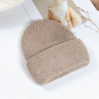 Women Winter Hat Real Rabbit Fur Winter Hats For Women Fashion Warm Beanie Hats Women Solid Adult Cover Head Cap