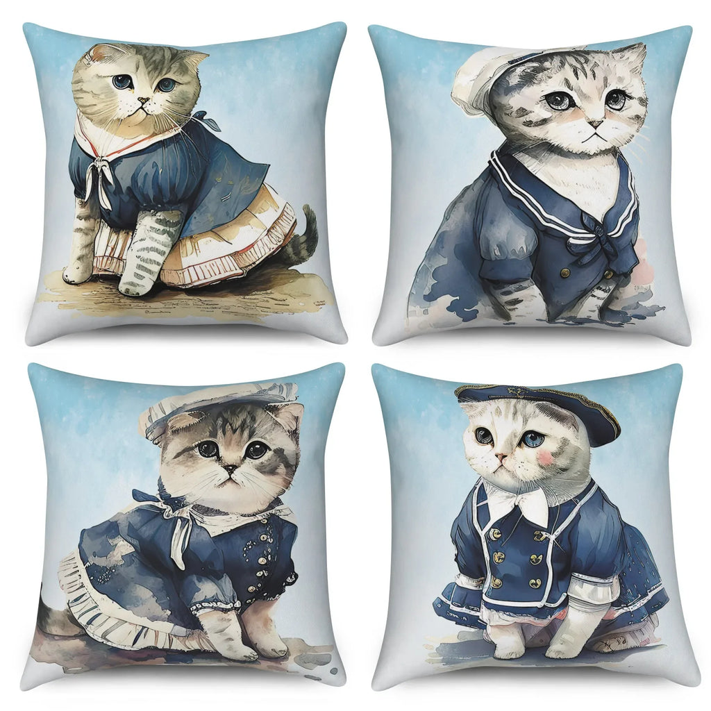 Modern Sofa Decorative Pillowcase Home Decor Set Cute Cat   Cushion Cover Throw Pillow