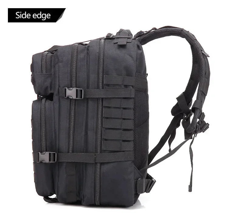 Men 45L Tactical Hiking Backpack Molle Mountaineering Water Resistant Outdoor Camping Trekking Backpacking Bushcraft Travel Rucksack Bug Out Bag Survival Emergency Large Capacity Climbing Cycling Daypack Women Durable Wear Re