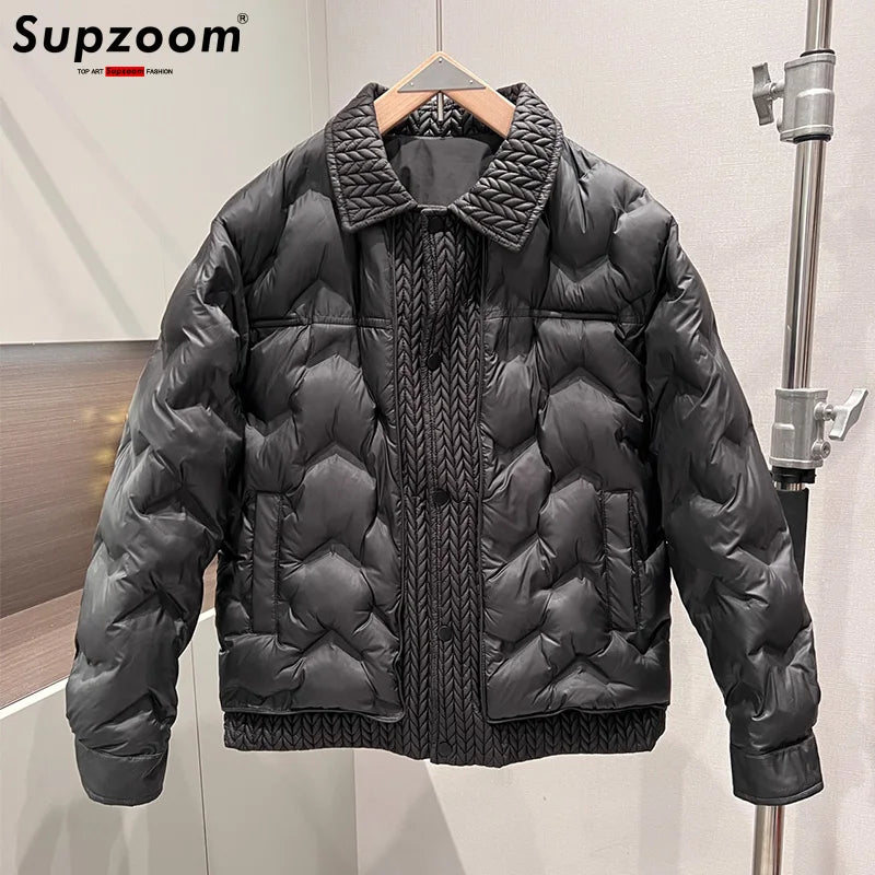 Supzoom New Arrival Top Fashion Casual Splicing Mens Winter Trendy Bread Suit Couple Cotton-padded Jackets And Coats Main image