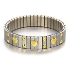 Freetry 18K Gold Plated Stainless Steel Adjustable Bracelet Fashion Elastic Metal Bracelet Trendy Jewelry Accessories Official